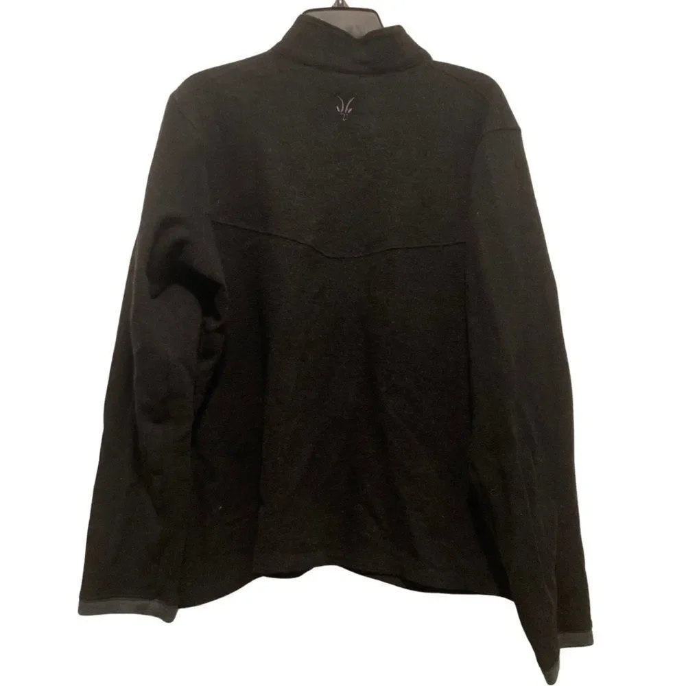 EUC Ibex Men’s 1/4 Zip Merino Wool Pullover in Black